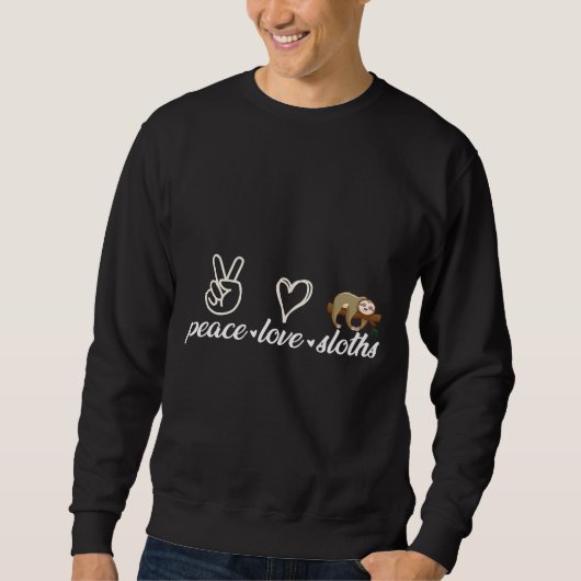 Sweatshirt Peace Love Sloth (Devant)