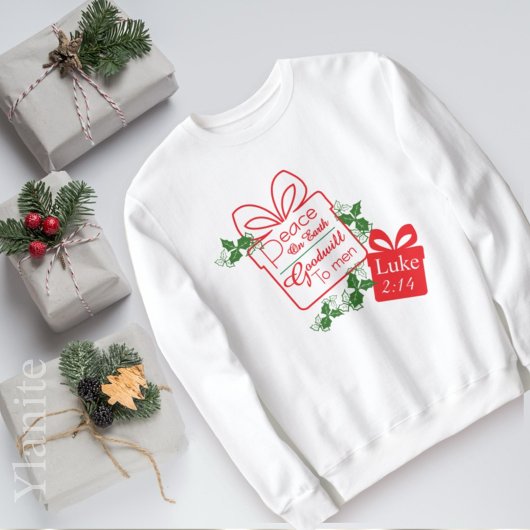 Sweatshirt Peace on Earth Goodwill ChristmasT-Shirt Sweatshir