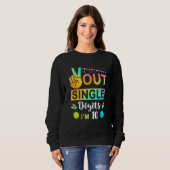 Sweatshirt Peace Out Chiffres simples Im 10 enfants (Devant entier)