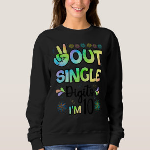 Sweatshirt Peace Out Chiffres simples Je suis 10 enfants