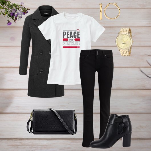 Sweatshirt Peace Over Pressure Motivational Quote Design