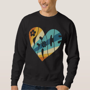 Sweatshirt Peace Sign Love Roller Disco les années 70 costume
