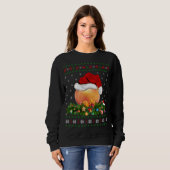 Sweatshirt Peach Lover Noël Santa Hat Ugly Peach Noël (Devant entier)