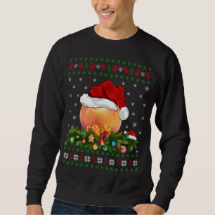 Sweatshirt Peach Lover Noël Santa Hat Ugly Peach Noël