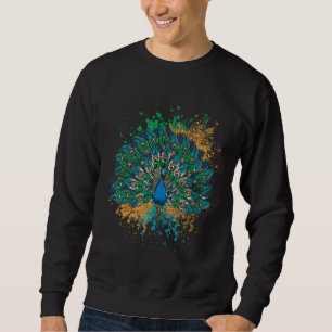 Sweatshirt Peacock à queue colorée décorative