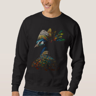 Sweatshirt Peacock Art Coloré Oiseau animal Peacock