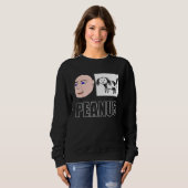 Sweatshirt Peanus Cringe maudit Humour de mème sans charnière (Devant entier)