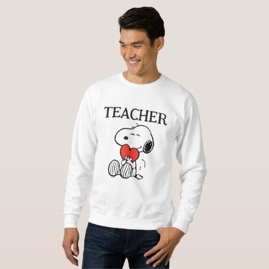 Sweatshirt Peanuts | Snoopy Heart Hug Teacher (Devant entier)