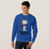 Sweatshirt Peanuts | Snoopy l'as de l'aviation (Devant entier)