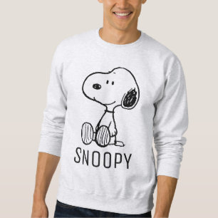 Sweatshirt PEANUTS Snoopy on Black White Comics