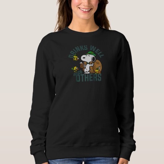 Sweatshirt Peanuts St Patrick's Day Boit bien avec d'autres R (Devant)