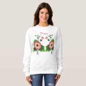 Sweatshirt Pearly Pink Flowers Thunder_Cove (Devant entier)