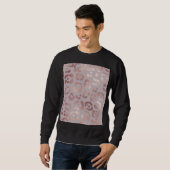Sweatshirt Peau léopard : élégance or rose. (Devant entier)