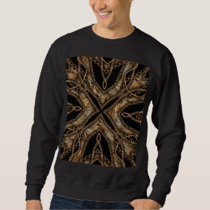 Sweatshirt Peau léopard et bijoux en chaîne