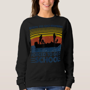 Sweatshirt Pêche Basse Poisson Pêcheur Enfants Nés Pour Aller