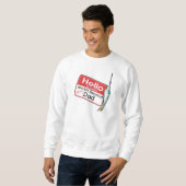 Sweatshirt Pêche, Bonjour mon nom est (Devant entier)