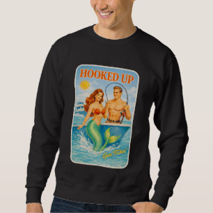 Sweatshirt Pêche Branchée Mermaid Pin-Up Drôle Rétro Poisson