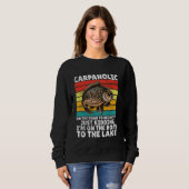 Sweatshirt Pêche de la carpe Carpaholic (Devant entier)