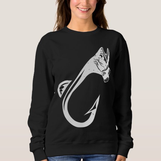 Sweatshirt Pêche Hook de pêche Ar Poisson de truite pêcheur (Devant)