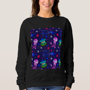 Sweatshirt Pêche Motif Sea Animaux Jellyfish