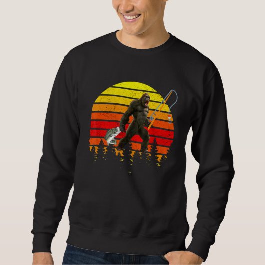 Sweatshirt Pêche Pêche Vintage Camping Été (Devant)