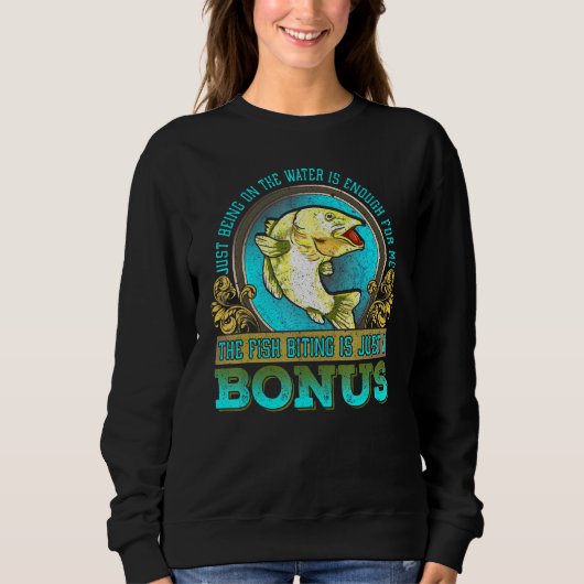 Sweatshirt Pêche Pour Les Pêcheurs De Jeu Avec Discours (Devant)