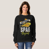 Sweatshirt Pêche Sortir Le Plaisir Commence Fischer Dit (Devant entier)