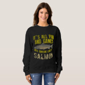 Sweatshirt Pêche Sticker pêcheur de poisson d'eau douce (Devant entier)