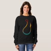 Sweatshirt Pêche Vintage rétro (Devant entier)