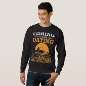 Sweatshirt Pêcher c'est comme manger c'est tout attraper et r (Devant entier)
