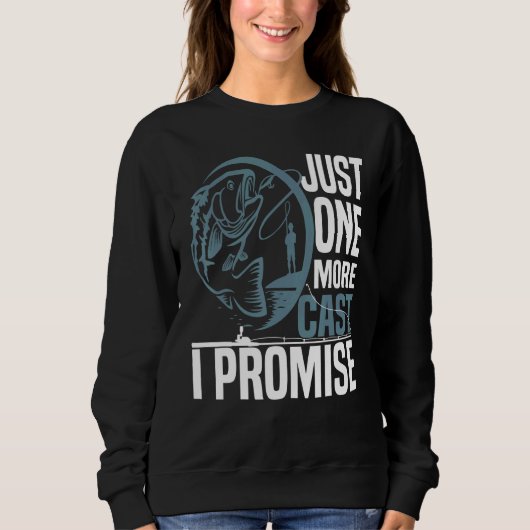 Sweatshirt Pêcher juste un mât de plus je promets (Devant)