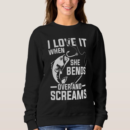 Sweatshirt Pêcheur Plaisanterie Hobby Pêche (Devant)