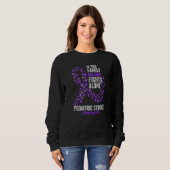 Sweatshirt Pediatric Stroke Awareness Month Butterflies Purpl (Devant entier)