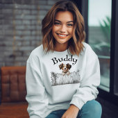 Sweatshirt Peeking Dog Customisable