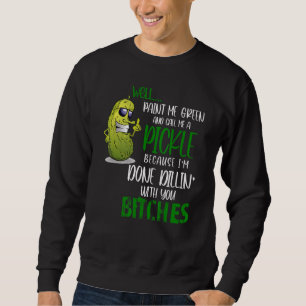 Sweatshirt Peins-Moi Vert Et Appelle-Moi Une Boulette Fait Di