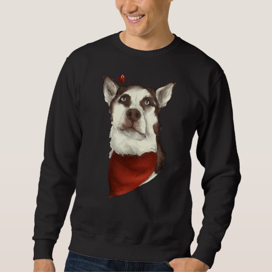 Sweatshirt Peint Husky (Devant)