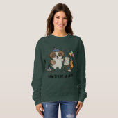Sweatshirt Peintre Chien Bichon Beagle Joueur avec Art de Cha (Devant entier)