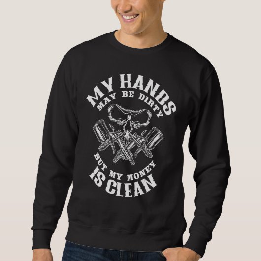Sweatshirt Peintre Corps Auto Mes Mains Peut Sale Mais Mon Ar (Devant)