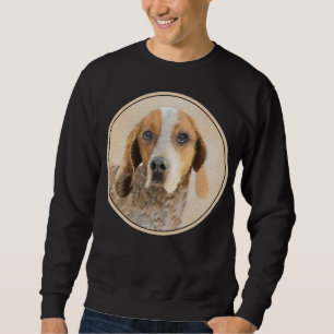 Sweatshirt Peinture américaine anglaise sur pilon - Chien Art
