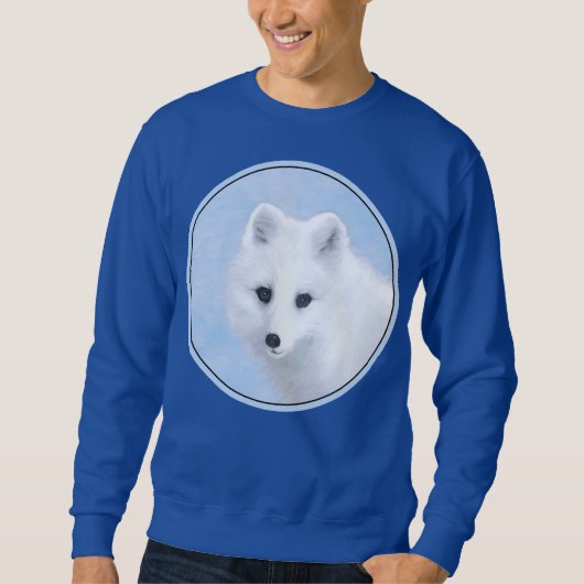 Sweatshirt Peinture Arctic Fox - Art original de la faune (Devant)