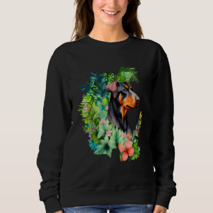 Sweatshirt Peinture artistique doberman cool graphique coloré