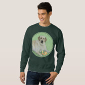 Sweatshirt Peinture de balles de tennis et de retrieur du Lab (Devant entier)