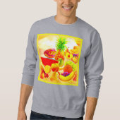 Sweatshirt Peinture de fruits exotiques tropicaux. Commandez (Devant)