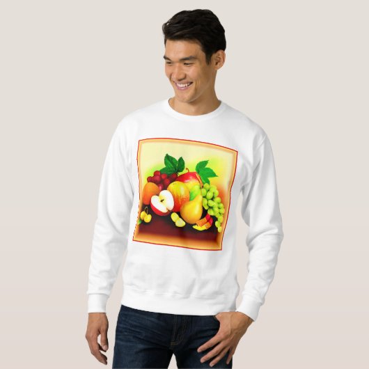 Sweatshirt Peinture de fruits tropicaux. Commandez dès mainte (Devant entier)
