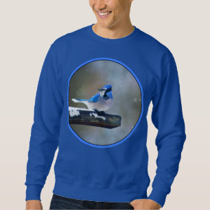 Sweatshirt Peinture de Geai Bleu - Art Original d'Oiseau