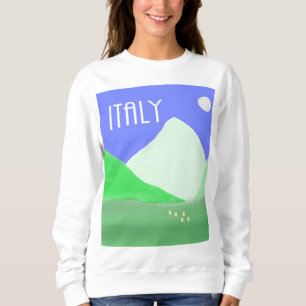 Sweatshirt peinture de paysage italie