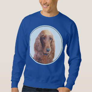 Sweatshirt Peinture de Setter irlandais - Joli art original d