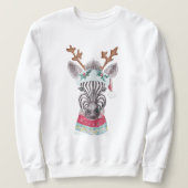 Sweatshirt Peinture d'eau d'animal de Noël moderne (Design devant)