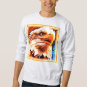 Sweatshirt Peinture d'un Visage d'Aigles Étonnant. Commandez (Devant)