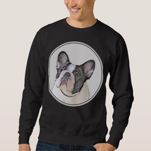 Sweatshirt Peinture française de Bulldog (Pied de broche) - A (Devant)